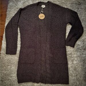 BiBi Women's Dark Grey Cardigan Sweater